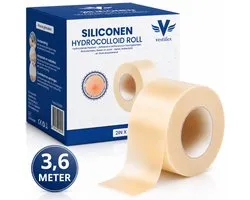 Vestifex® Hydrocolloïde Rol (5cm x 360cm) - Hydrocolloïd Roll Tape - Op Maat Knipbaar & Waterdicht - Voor Wonden, Blaren, Puisten, Pukkels & Acne - Pimple Patch - Siliconen Pleister