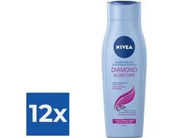 Shampooing Nivea Diamond Gloss - 250 ml - Pack économique de 12 pièces