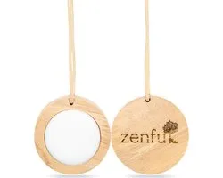 Zenful Geursteen - Met hanger - In de auto - Aromasteen - Geurverspreider - Geur Diffuser - Etherische olie - Autoparfum - Hout