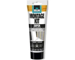 Bison Montagekit super tube 300 g, extra sterk, montagelijm, bevestigen, hoge eindsterkte, binnen en buiten, blijvend elastisch, extra sterk, vullend eenvoudig in gebruik