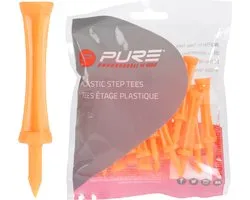 Pure4Golf plastique Step Tees Oranje 69mm