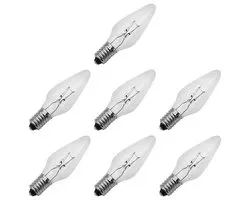 Reserve Kerstlampjes E10 - 7 stuks - Wolfraam - 34V/3W - Warm Wit Licht - 2200K - 13 Lumen - Dimbaar - Helder - Klassiek model