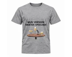 Stijlvol 21-diner eregast "Mijn vrienden moeten speechen" T-shirt – Vintage botanisch design, cadeau voor jubileum en feest