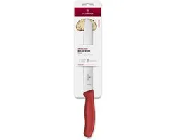 Couteau à pain Victorinox Swiss Classic - 21 cm - Acier inoxydable/Plastique PP - Rouge