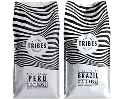 Tribes Coffee - paquet découverte de grains de café - 2kg de café - Pérou et Brésil