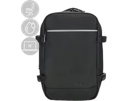 Sac à dos Enrico Benetti Underseater - Sac à dos de cabine étanche - Bagage sous siège - Sac de voyage Ryanair - Bagage cabine pour ordinateur portable 15 pouces - Sac à dos de cabine 25 x 20 x 40 cm - 20 L - 56010 - Zwart