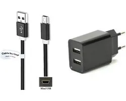 Chargeur OneOne 2,1 A + câble Mini USB 1,5 m. Chargeur et câble de chargement pour calculatrice graphique Texas Instruments TI-83, TI-83 Plus, TI-84 +, TI-84 + C, TI-84 + CE, TI-84 + SE, TI-84x, TI-86, TI-89, TI-89 Titane, TI-Nspire / CAS / CX