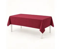 Benza - Nappe rouge bordeaux avec lurex doré – 140 x 240 cm – polycoton