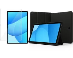 TechNow Hoesje + Screenprotector geschikt voor OPPO Pad SE / OnePlus Pad Lite Hoesje – Glas - Extreme Shock Case – Smart Case - Zwart