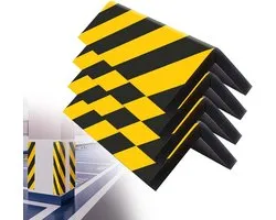 Protection Murale de Garage - Profil de Protection d'Angle Portière - Éviter les Dommages - Caoutchouc Autocollant EVA - 4 Pièces 40 cm - Noir Or
