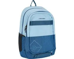 New Rebels Otis - Sac à dos Sanford 20L | Imperméable à l'eau | Compartiment pour ordinateur portable 15,6 | Bandes réfléchissantes | Compartiments spacieux | Polyester hydrofuge durable | Bleu doux