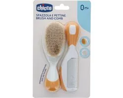 Chicco Borstel En Kam Junior Wit/oranje 2-delig