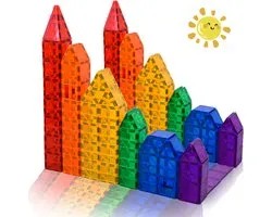 Magna Minds - Magnetic Tiles - Magnetisch Speelgoed - 32 stuks - Constructie speelgoed - Magnetische tegels - Montessori speelgoed - Magnetic toys - Magnetische bouwstenen - Speelgoed Kinderen