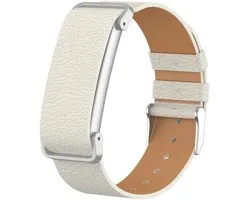 Strap-it Lederen bandje geschikt voor Fitbit Air - Beige