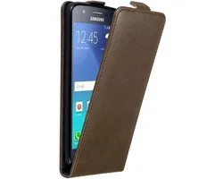 Cadorabo Case adapté pour Samsung Galaxy J5 2015 en BRUN CAFÉ - Housse de protection au design à rabat Case Cover avec fermeture magnétique