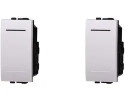 Wandschakelaar 16 A - 1 Module Wit - Compatibel met Bticino Living Light - Ideaal voor lampen en apparaten - ShopVlot