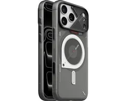 AULUMU Frosted Case - Hoesje Geschikt voor Apple iPhone 18 Pro Max - Compatibel met MagSafe - CoolHyper Koelsysteem - Glow in the Dark - Grijs