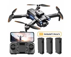 SefSay Ultra Max Drone - Drone met dubbele ESC HD camera - Obstakel Ontwijking - Borstelloze motoren - 3 batterijen en een opbergtas - Geschikt voor kinderen en volwassenen