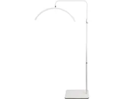LuminexPro® LED Moon Light – Professionele Behandellamp 180 cm – 360° Draaibaar – Dimbaar – Incl. Smartphonehouder – Salonlamp voor Beauty, Tattoo, Nagels & Make-up