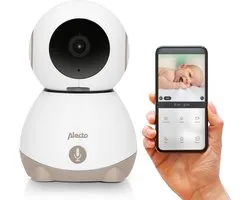 Alecto Wifi Babyfoon met Camera en App - Full HD - Op afstand beweegbaar - Melding bij beweging en geluid - SMARTBABY10BE - Beige