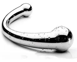 Stimulateur en acier de Luxe IntiMate® SensualSteel - Exploration du point G - Convient aux couples - Jeu de température et découverte de l'orgasme - 15 cm
