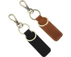 2 Stuks Sleutelhanger Auto Leer - autosleutelhanger - Luxe sleutelhanger - Cadeau - Auto Sleutelhanger - Tashanger - Verschillende kleuren - Lederen hanger - Retro Stijl - Hoogwaardige kwaliteit - voor lievelingsmensen- vrouwen- mannen
