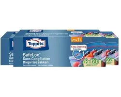 Sacs de congélation Toppits 1 litre - 3 x 20 sacs - Pack économique