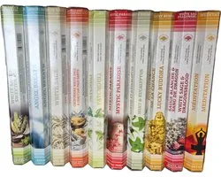 Encens BUYXL Green Tree - 10 paquets x 20 bâtonnets = 200 parfums d'encens différents - paquet d'encens - Créez une atmosphère enchanteresse avec notre paquet Encens indien et notre porte-encens gratuit !