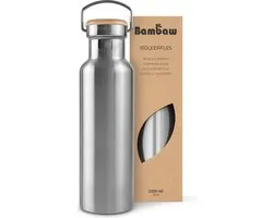 Bouteille Thermos en acier inoxydable | 1000 ml | Bouteille d'eau double paroi | Bouteille réutilisable écologique | Sans fuite et sans plastique | Bouteille en métal | Pour les boissons chaudes et froides | Bouteille d'eau écologique | Bambaw