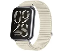 Strap-it Wave Nylon bandje geschikt voor Xiaomi Redmi Watch 6 / Redmi Watch 6 Active / Redmi Watch 6 Lite / Redmi Watch 5 / Redmi Watch 4 / Xiaomi Smart Band 10 Pro / Smart Band 9 Pro / Smart Band 8 Pro - Sterrenlicht