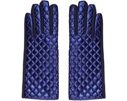 YWG - Handschoenen met gestikt patroon - Blauw - one size