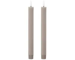 Bloomingville Led kaars nature Ponza 24cm - 2 stuks