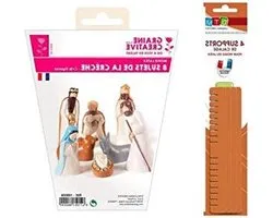 Gips Gietvormen - Kerststal Figuren - Creatief Knutselen - Inclusief Steun - 3-11 cm - Wit