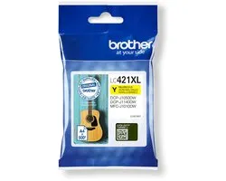 Brother LC-421XLY cartouche d'encre 1 pièce(s) Original Rendement élevé (XL) Jaune