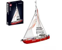 MouldKing - 10190 - Moderne Zeilboot | Classic creator jacht boot | Technic ideas | STEM educatief speelgoed bouwpakket Past op bekende merken | Racejacht modelbouw voor volwassenen & kinderen | 767 bouwstenen