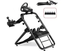 HHHK - Wheel Stand + Gearshift Holder - Playseat - Next Level Racing - Opklapbaar - Racestuur - Zwart - Opvouwbaar - Verstelbaar