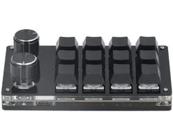 Allecto - Septpenta Mechanisch Gaming Toetsenbord - 12 Programmeerbare Toetsen met 2 Aanpasbare Knoppen