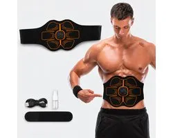 Entraîneur abdominal électrique EMS Pro - Ab Trainer - Rechargeable par USB - Ceinture abdominale sans fil - Stimulateur musculaire pour abdominaux - Intensité réglable - Entraînement de fitness à la maison - Convient aux hommes et aux femmes