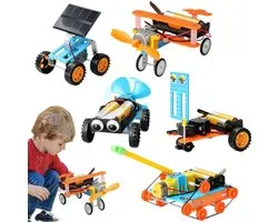5-in-1 STEM Robot Bouwpakket voor Kinderen - DIY Techniek Experiment Set met Motor - Educatief Bouwspeelgoed, Cadeau voor Jongens en Meisjes vanaf 8 Jaar