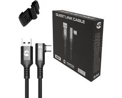 Oculus Link VortexVR kabel 5m + sluiting | USB-A | voor Oculus Quest 2 (of Quest 1) | SteamVR | SideQuest