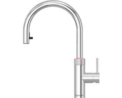 Quooker® Flex Round Roestvrijstaal | Kokendwaterkaan | Flexibele uittrekslang | Direct kokend water | Optioneel gekoeld en bruisend water