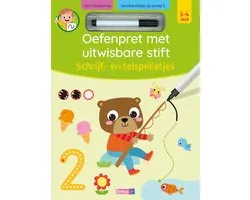 Oefenpret met uitwisbare stift - Schrijf- en telspelletjes 3-4 jaar