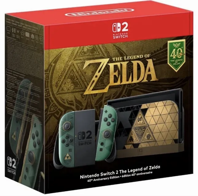 Nintendo Switch 2 + Controller Pro Switch 2 Zelda 40th Anniversary Presale