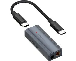 Fosi Audio DS2 USB C vers AUX Amplificateur casque Convertisseur analogique-digital Dongle 3,5 mm - Amplificateur portable avec double sortie pour iPhone, iPad Pro, téléphone Android