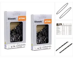 2x chaînes de tronçonneuse STIHL Oilomatic Picco Micro Mini 3 (PMM3) demi-ciseau 3/8"P 1,1 mm 35 cm (3610 000 0050)