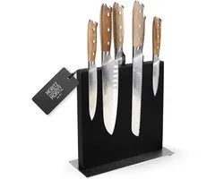 Moritz & Moritz Messenblok Magnetisch - RVS Messenmagneet Zonder Messen - Messenhouder Zwart - 23cm x 25cm