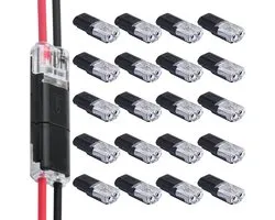 H2 - Draadconnectoren Set 2-Pin - Snelle Verbindingen - Nylon Contacten - Laagspanning - Voor Hobbyisten - Model H2-2P - 100Pcs / Panel Connector
