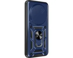 Mayaxess, Hoesje voor Honor Magic 7 Pro Steunring met camerabescherming, Nachtblauw