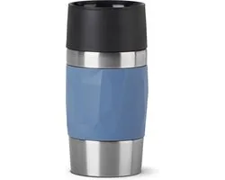 Tefal Travel Mug Compact - Thermosfles - 0.3L - Blauw - Lekvrij - Geschikt voor Warme en Koude Dranken