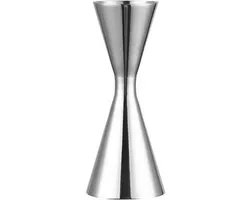 Mesure intégrée en acier inoxydable 304 - 30/60 ml - Taille M - 5*4*12,5 cm - Mesure coulée en une seule pièce - Mesure pour alcool fort - Jigger - Avec graduation - Mesure double face - Convient aux barmen